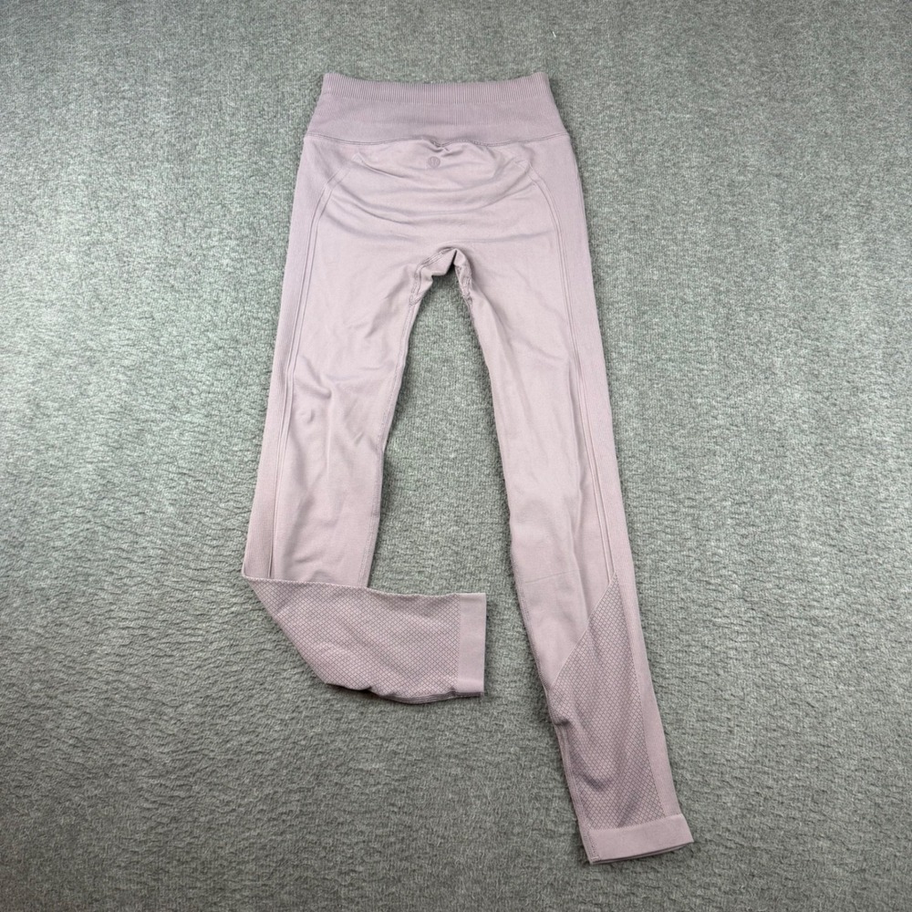 Lululemon Ebb to Street Leggings Women's 4 Purple Seamless Mesh Yoga Leggings
